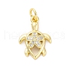 Brass Micro Pave Cubic Zirconia Pendants KK-D325-34G-1