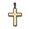 Ion Plating(IP) 304 Stainless Steel Pendants STAS-G346-25GEB-1