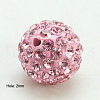 Polymer Clay Rhinestone Beads RB-C1438-12mm-A27-2