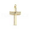 Brass Micro Pave Cubic Zirconia Pendants KK-Z100-26G-1