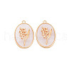 Brass Birth Floral Pendants KK-S364-289-1