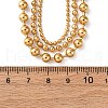 304 Stainless Steel 3 Layer Ball Chain Necklaces for Women NJEW-M107-04G-3