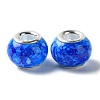 Crackle Acrylic European Beads MACR-D082-04-2