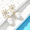 Mother's Day Jewellery Natural Pearl Dangle Ear Studs EJEW-L099-06G-2