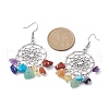 Natural Mixed Gemstone Chips Chandelier Earrings EJEW-JE05418-03-2