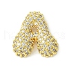 Rack Plating Brass Clear Cubic Zirconia Pendants KK-S378-01G-A-1