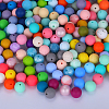 Round Silicone Focal Beads SI-JX0046A-98-4