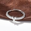 S925 Sterling Silver Adjustable Letter Rings for Women RJEW-M068-01P-V-4