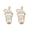 Eco-Friendly Zinc Alloy Milkshake Pendants X-ENAM-R051-16-02G-NR-2