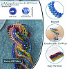 8 Strands 8 Colors Electroplate Transparent Glass Beads Strands EGLA-TA0001-37-12