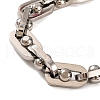 Tarnish Resistant 201 Stainless Steel Oval Link Chain Bracelets BJEW-B078-76P-2