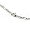 304 Stainless Steel Figaro Chain Necklace Making X-STAS-A028-N025P-3