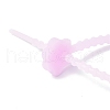 Luminous Silicone Cable Zip Ties AJEW-P104-01F-4