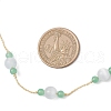 Round Natural Malaysia Jade & Cat Eye Beaded Necklace & Bracelet & Dangle Earring Sets SJEW-JS01334-10