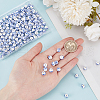 SUNNYCLUE 210Pcs Handmade Flower Printed Porcelain Ceramic Beads PORC-SC0001-08-3