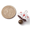 Seed Beads & Natural Tiger Eye Beaded Charms PALLOY-MZ00333-01-2