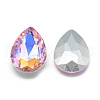 Pointed Back Glass Rhinestone Cabochons RGLA-T017-13x18mm-01-2