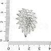 Brass Cubic Zirconia with Glass Pendants KK-Q026-22P-3