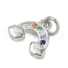 Brass Micro Pave Cubic Zirconia Pendants KK-L231-01P-02-2