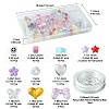 106Pcs 11 Styles Transparent Mixed Colors Acrylic Beads with Strong Stretchy Beading Elastic Thread OACR-FS0001-60-4