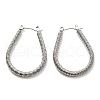 Non-Tarnish 304 Stainless Steel Teardrop Hoop Earrings EJEW-B023-04P-1