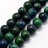 Natural Chrysocolla and Lapis Lazuli Beads Strands X-G-I199-37-4mm-1