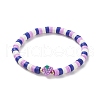 6Pcs 6 Style Handmade Polymer Clay Heishi Surfer Stretch Bracelets Set BJEW-TA00204-4