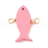 Spray Painted Wood Connector Charms PALLOY-JF01427-03-2