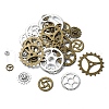 36Pcs 12 Styles Tibetan Style Alloy Steampunk Pendants TIBEP-YW0001-89-1