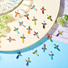 21Pcs Angel Glass Pendants PALLOY-TAC0129-7