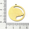 201 Stainless Steel Pendants STAS-R118-04G-3