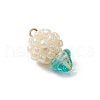 Glass Seed Beaded Pendants PALLOY-MZ00593-01-3