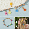 Flat Round Button Stitch Markers HJEW-AB00270-5