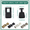 SUNNYCLUE 24Pcs 4 Colors Alloy Snap Lock Clasps for Jewelry Making FIND-SC0009-43-2
