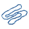 Natural Dyed Malaysia Jade Tumble Stone Nuggets Beaded Long Necklaces for Women NJEW-F340-A06-2