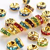 Brass Rhinestone Spacer Beads RB-A014-Z5mm-G-NF-1