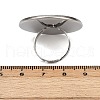 304 Stainless Steel Cuff Ring Components STAS-D372-06P-10-3
