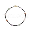2Pcs 2 Style Natural Mixed Gemstone Chips & Glass Seed Beaded Necklaces Set for Women NJEW-TA00051-4