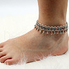Ethnic Style Alloy Flower Round Ball Tassel Anklets for Women FS-WGC1E37-01-4