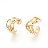 Brass Cuff Earrings KK-T074-40G-2