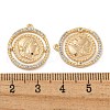 Brass Pave Clear Cubic Zirconia Pendants KK-N254-101G-3