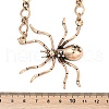 Alloy Crystal Rhiniestone Big Spider Pendant Necklaces for Women Men NJEW-H061-01AG-2