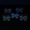 UV Plating Luminous Transparent Acrylic Beads X-OACR-P010-07-7