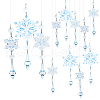 SOFPLATE 15Pcs 3 Styles Christmas Acrylic Snowflake Pendant Decorations HJEW-SP0001-04C-1