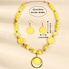 Flat Round Acrylic Pendant Necklaces & Dangle Earrings Sets FS-WGD2FC2-01-2