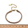 Twisted Nylon Cord Bracelets for Women BJEW-V007-01G-03-3