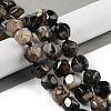 Natural Black Cherry Blossom Agate Beads Strands G-NH0010-J02-01A-2