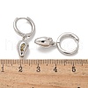 Brass Cubic Zirconia Hoop Earrings EJEW-Q015-01P-F-3