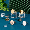 Unicraftale 3 Pairs 3 Colors 201 Stainless Steel Cufflinks for Men STAS-UN0051-90-2