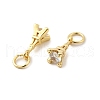 Brass Micro Pave Cubic Zirconia Charms ZIRC-G133-04G-1-2
